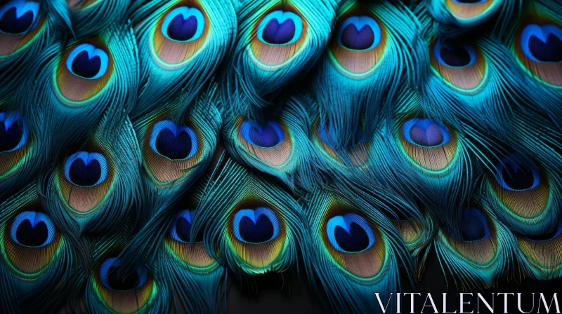 Peacock Plumage in Photorealism: A Study of Color and Pattern AI Image