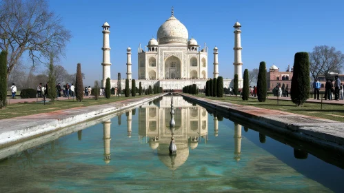 Taj Mahal - Iconic White Marble Mausoleum in Agra, India