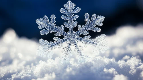 Single Snowflake Close-up