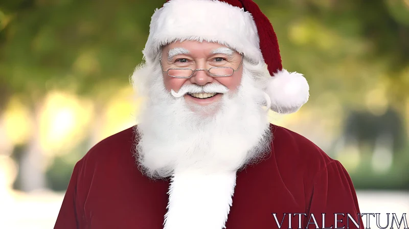 Merry Santa Claus Smiling AI Image