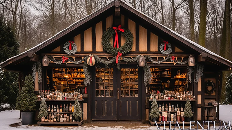 Christmas Gift Shop: Rustic Americana Atmosphere | Online Shop AI Image