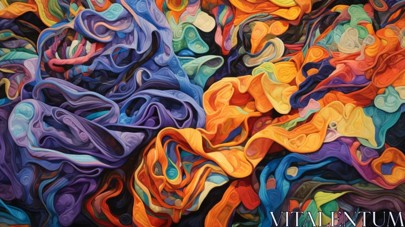 Dynamic Abstract Painting | Colorful Shapes and Energy AI Image