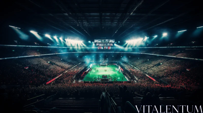 Electric Soccer Arena: High-Energy Game AI Image