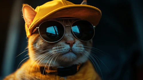 Stylish Cat with Accessories