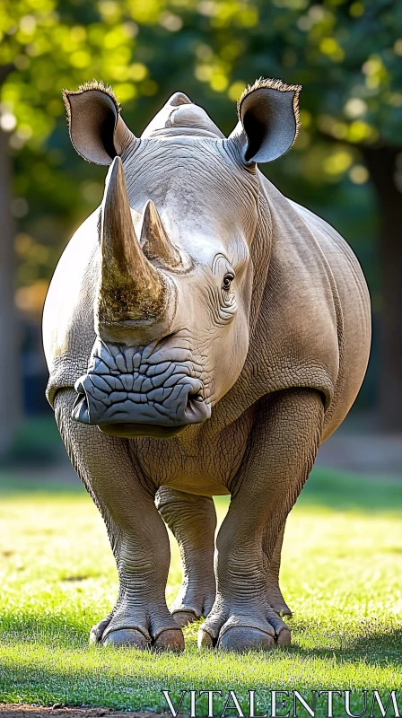 Rhinoceros Portrait in Nature