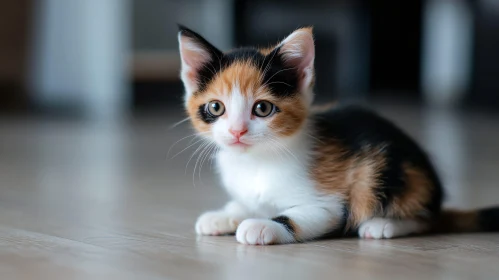 Cute Tricolor Kitten