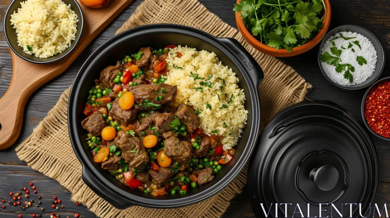 Delicious Lamb Stew with Couscous: A Hearty and Flavorful Meal AI Image