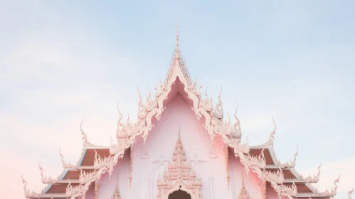 White Thailand Temple: Rococo Pastel Colors, Intricate Woodcarvings