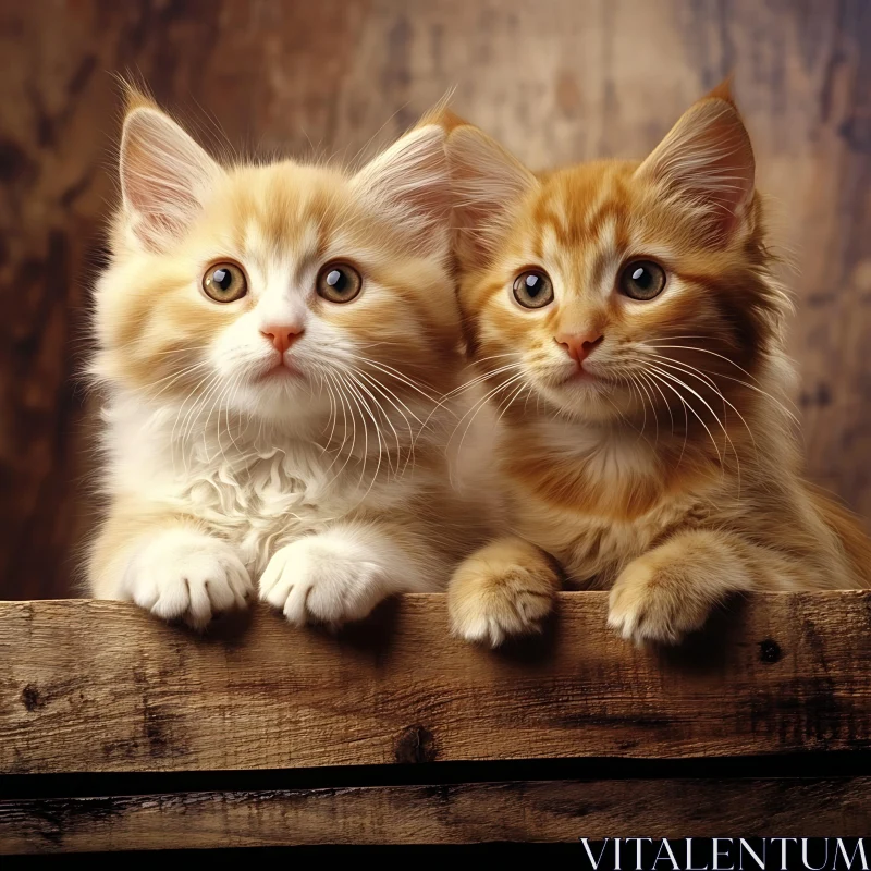 Charming Kittens with Fluffy Fur AI Image