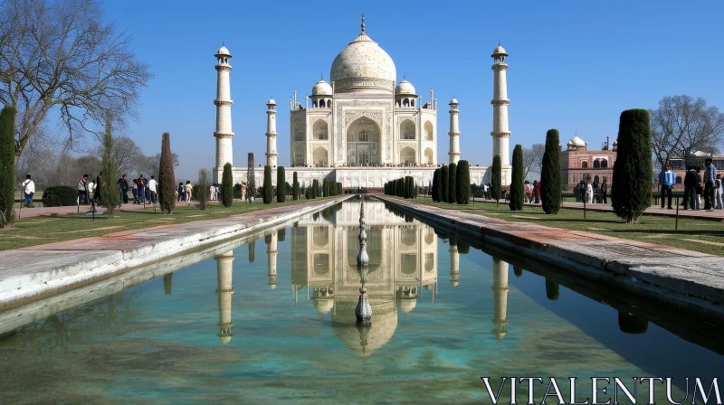 Taj Mahal - Iconic White Marble Mausoleum in Agra, India AI Image