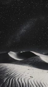 Nighttime Desert with Stars