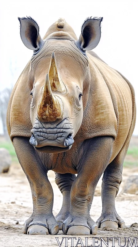 Rhinoceros in the Wild AI Image