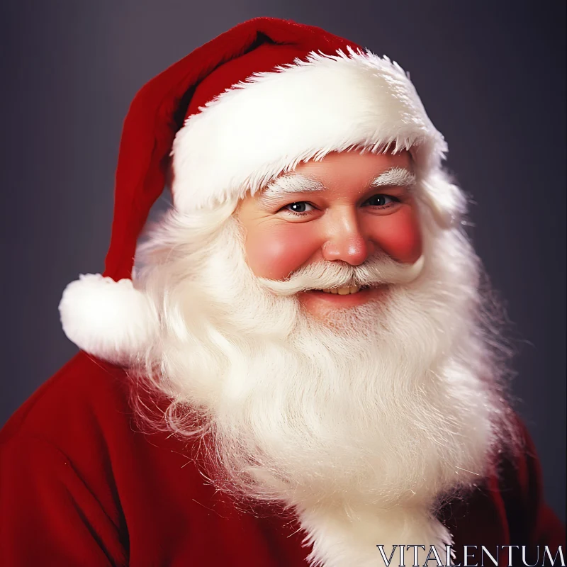 Jolly Santa Claus in Traditional Attire AI Image