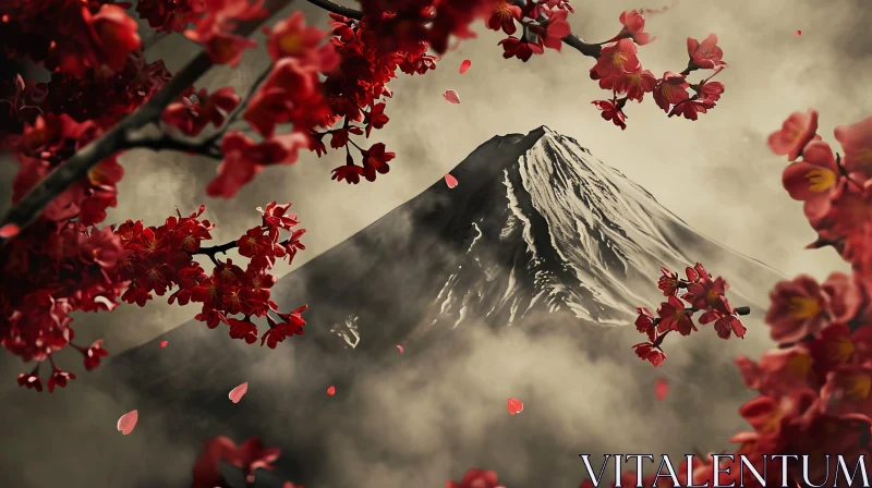 Mount Fuji Landscape: Serene Beauty of Nature in Japan AI Image