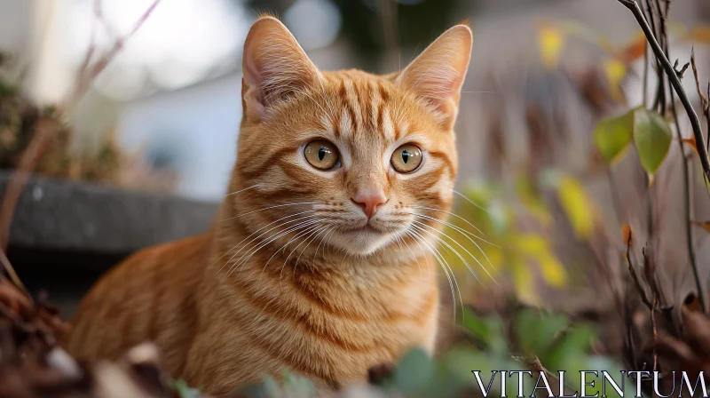 AI ART Beautiful Orange Cat in Natural Setting