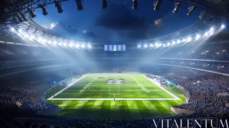 Exciting American Football Stadium Scene AI Image