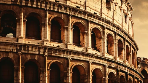 Colosseum in Rome, Italy - Tonalist Color Scheme - Captivating Cityscape