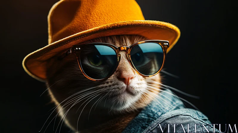 AI ART Cool Cat Fashion Portrait