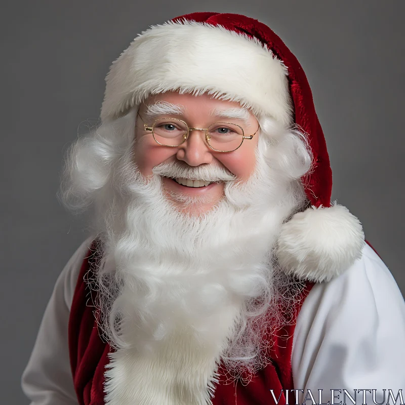 Cheerful Santa Claus Portrait AI Image