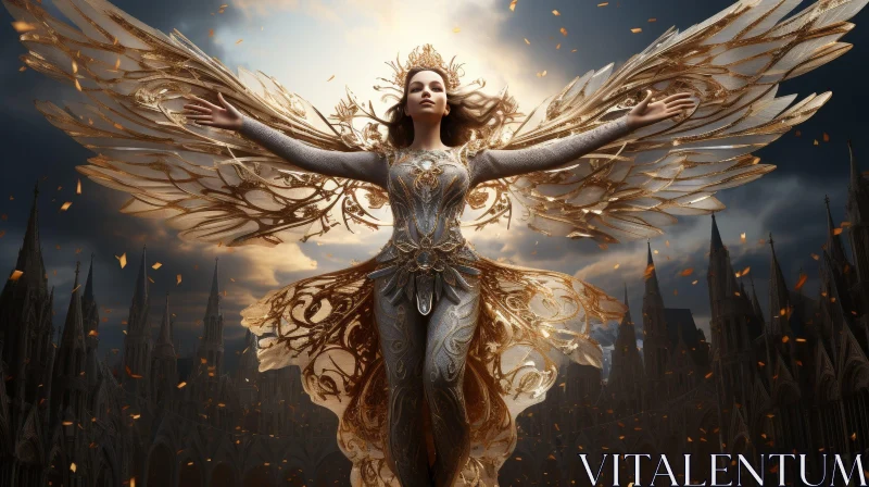 Divine Angel Beauty - Fantasy Artwork AI Image