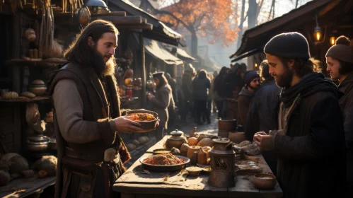 Medieval Market: A Captivating Cinematic Scene