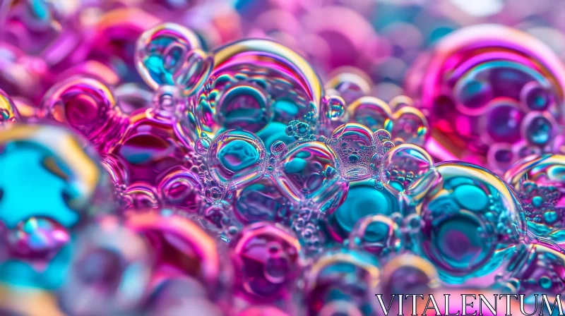 Iridescent Soap Bubbles: A Captivating Rainbow of Colors AI Image