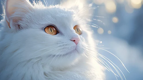 White Cat in Winter