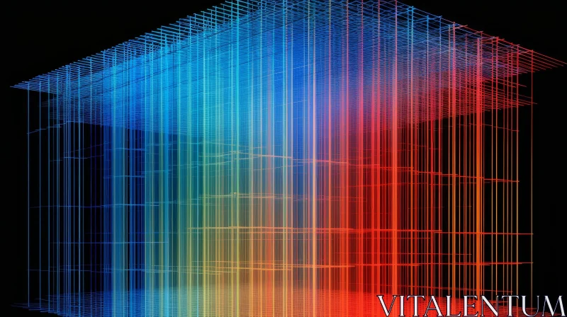 Innovative Rainbow Cube Art AI Image