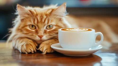 Charming Cat and Heart Latte