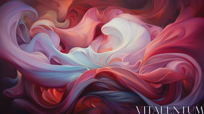 AI ART Colorful Abstract Painting - Swirling Shapes and Dreamy Colors