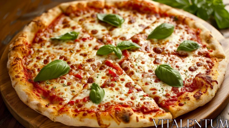 AI ART Delicious Pizza with Thin Crust - A Tempting Delight