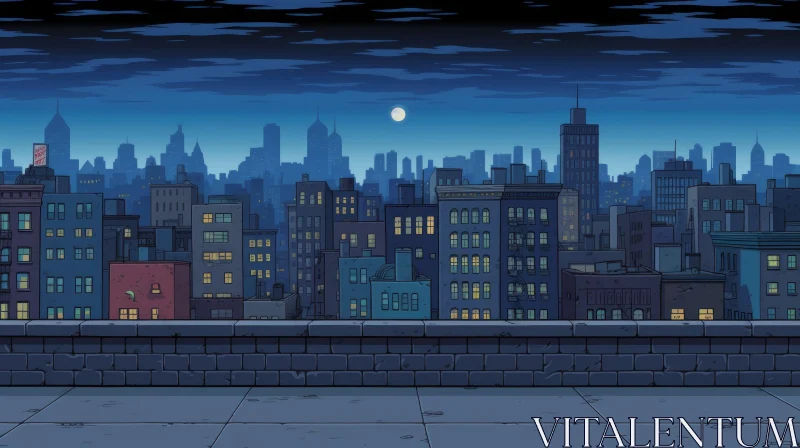 Night City Skyline: Expressive Comic Panels | RTX Artwork AI Image