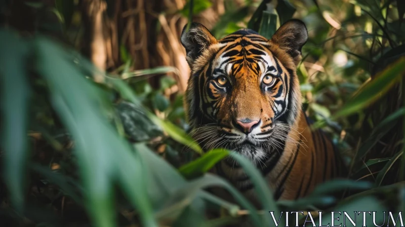 Powerful Tiger in Jungle - Captivating Wildlife Photography AI Image