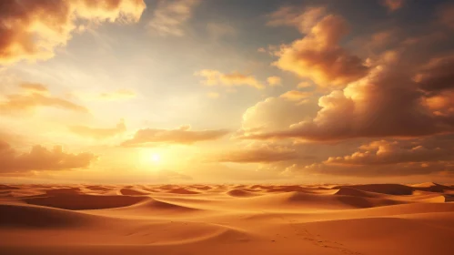 Sunset Over Desert: An Orientalist Landscape