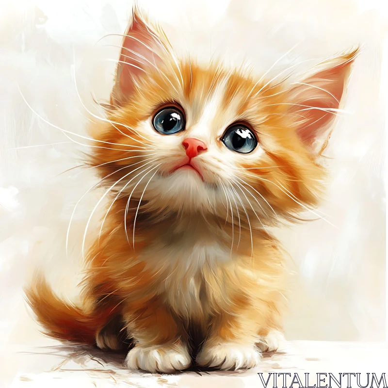 Cute Fluffy Kitten Picture AI Image