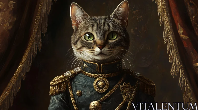 AI ART Noble Cat in Historical Costume