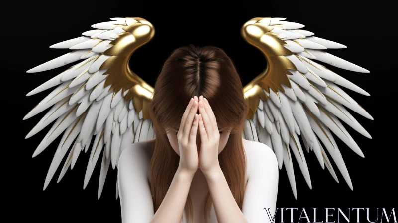 Divine Angel in Prayer AI Image