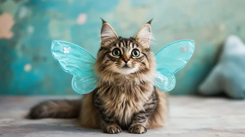 Whimsical Cat in Fairy Costume