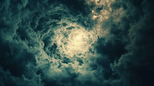 Dark Stormy Light: A Mysterious and Ethereal Image of Clouds