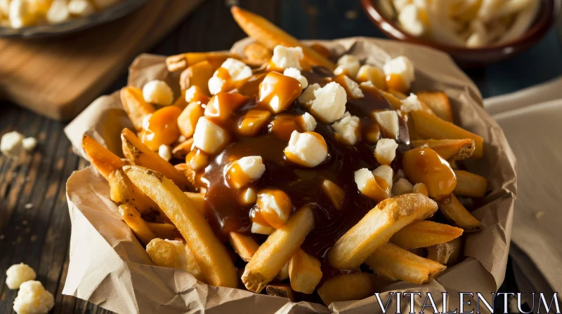 Delicious Poutine: A Canadian Culinary Delight AI Image