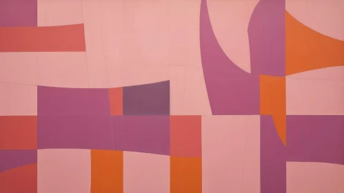 Pink Orange Purple Abstract Painting