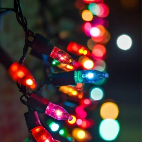 Festive Holiday Lights with Vibrant Colors
