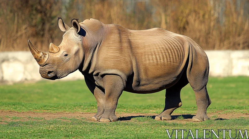 Rhinoceros in Grassland