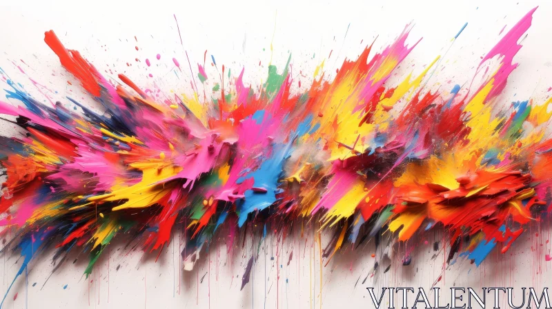 Colorful Paint Explosion Artwork AI Image