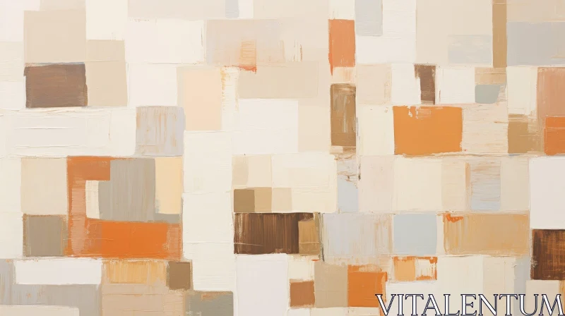 Warmth and Tranquility: Abstract Painting in Earth Tones AI Image