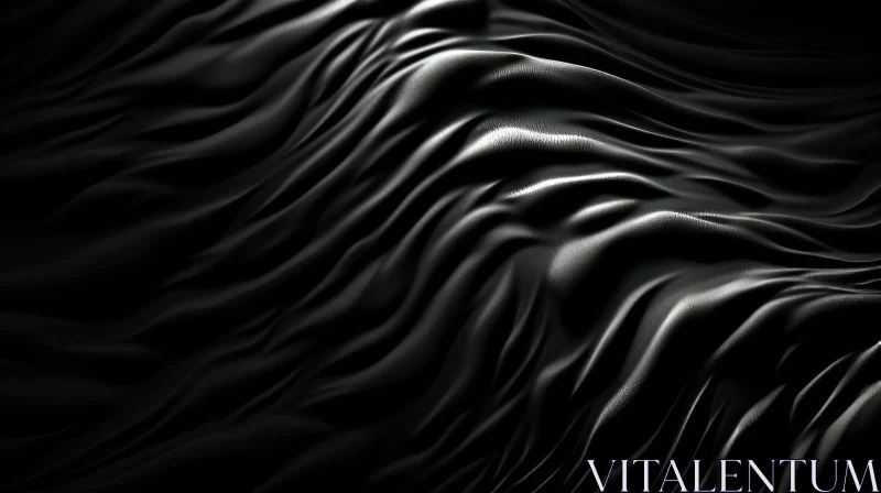 AI ART Black and Silver Gradient Wavy Texture Image