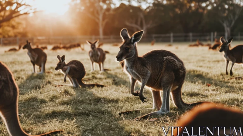 Captivating Shot of Kangaroos in the Wild | Australian Bush AI Image