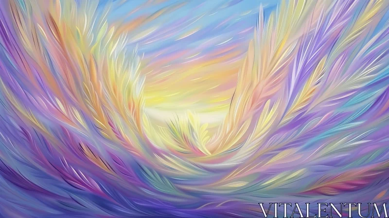 Colorful Abstract Painting with Dreamy Atmosphere AI Image