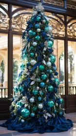 Blue and Silver Christmas Tree | Tropical Baroque Style