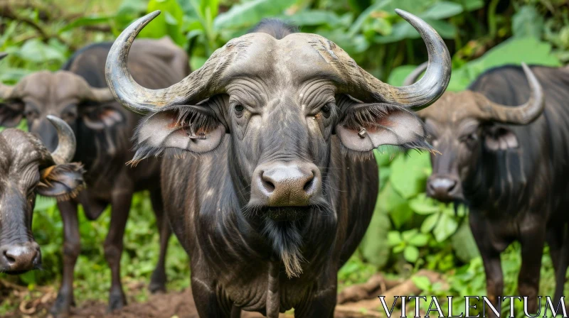 Close-Up of Powerful African Buffalo | Captivating Wildlife Photography AI Image
